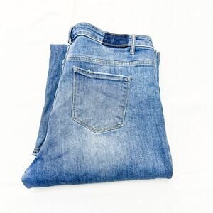 Risen Jeans Assymetric Zipper Wide Leg Stretch Denim Jeans Size 2X